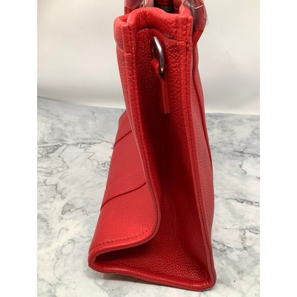 Marc Jacobs Women's True Red The Leather Medium Tote Bag Crossbody Handbag I3-4 - Picture 7 of 9